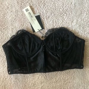 Zara satin bustier bra top 36 B